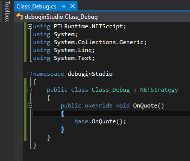 You can create an entry point for a debugging purpose
