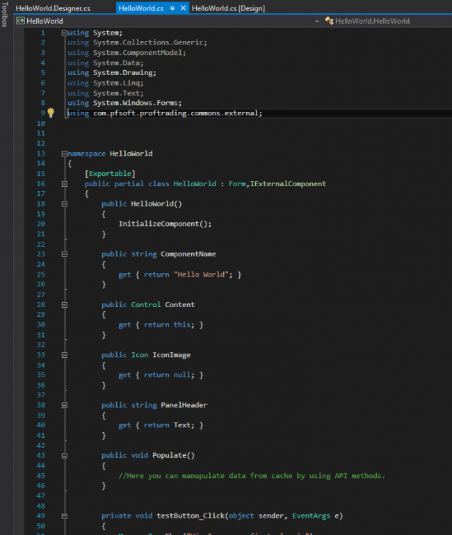 Write the programmable logic to your plug-in