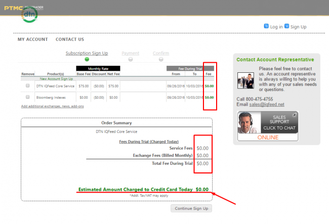 IQFeed_open_demo_account Check the amount stated in the Fee section