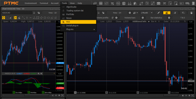 Let's add RSS panel in PTMC trading platform