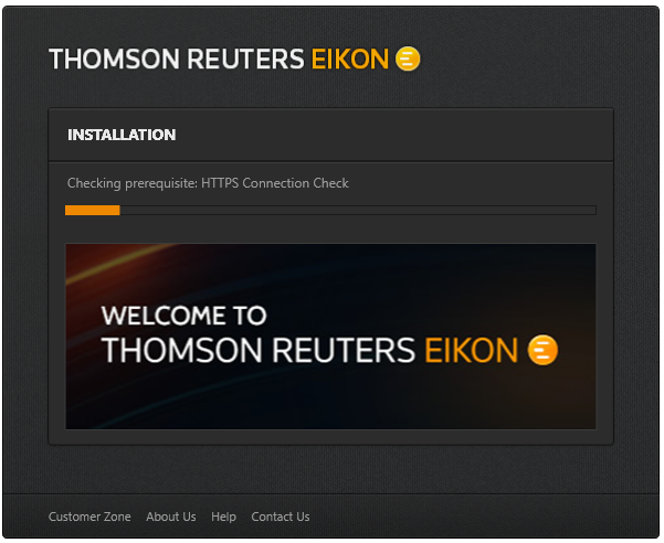 Thomson Reuters eikon installation